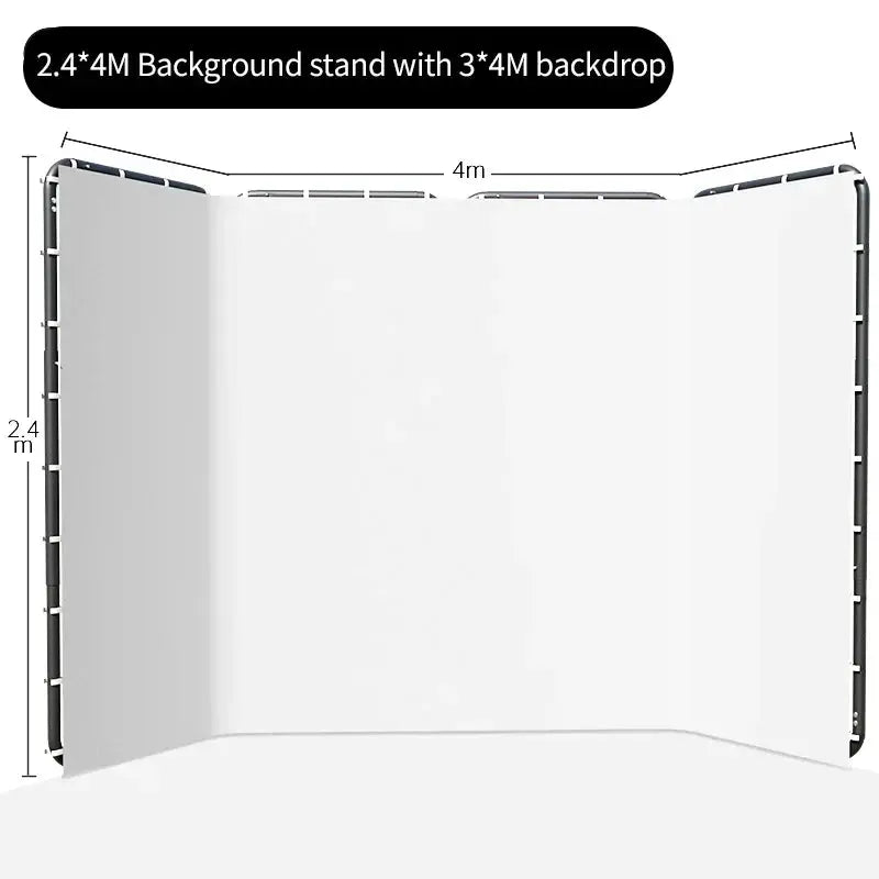 SH 2.4x4M Background Stand Frame With Photography Green Screen Backdrops  Photography Background Support Studio Light Tripod Deals 4 U  Streaming Equipment Deals 4 U