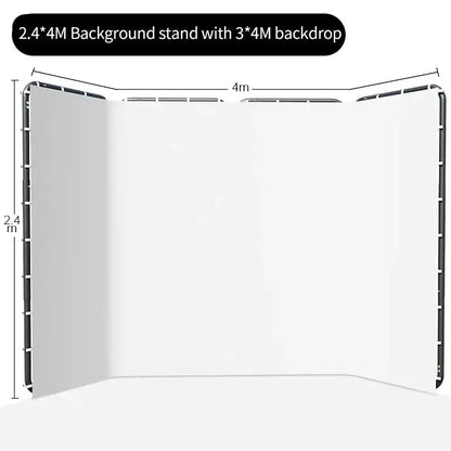 SH 2.4x4M Background Stand Frame With Photography Green Screen Backdrops  Photography Background Support Studio Light Tripod Deals 4 U  Streaming Equipment Deals 4 U