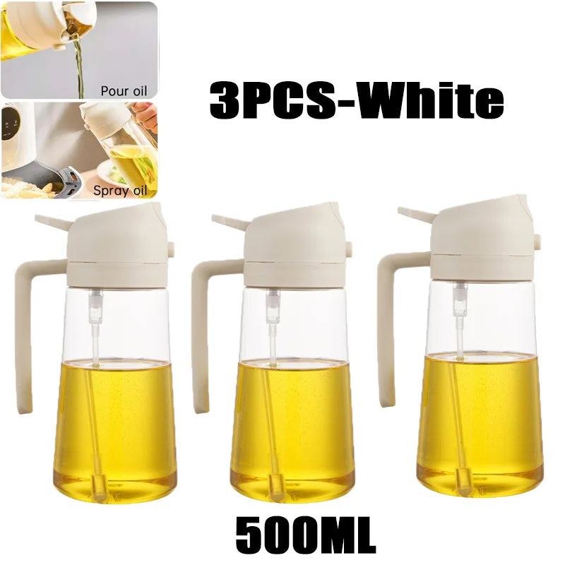 200/300/500ml Oil Spray Bottle BBQ Cooking Olive Oil Sprayer Plastic Baking Oil Spray Empty Bottle Vinegar Bottle Or  Oil brush Deals 4 U   Deals 4 U