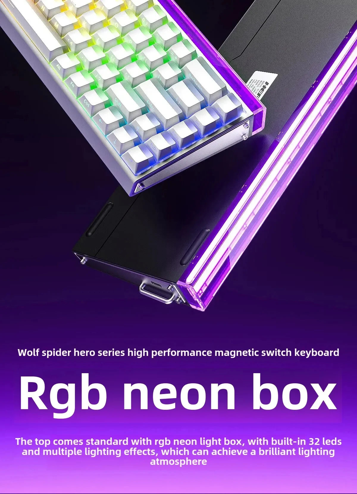 AULA HERO 68HE Magnetic Switch Gaming Keyboard RT0.01 E-sports Customize RGB Wired Mechanical Keyboard Ergonomics Accessories