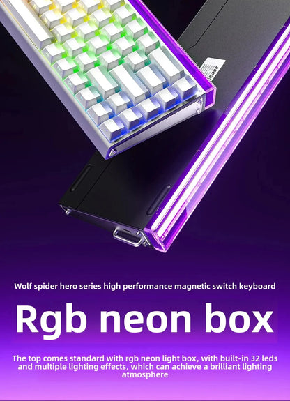 AULA HERO 68HE Magnetic Switch Gaming Keyboard RT0.01 E-sports Customize RGB Wired Mechanical Keyboard Ergonomics Accessories