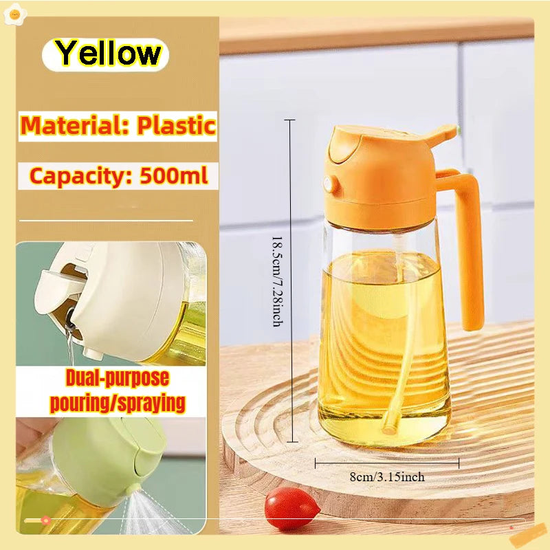 200/300/500ml Oil Spray Bottle BBQ Cooking Olive Oil Sprayer Plastic Baking Oil Spray Empty Bottle Vinegar Bottle Or  Oil brush Deals 4 U   Deals 4 U