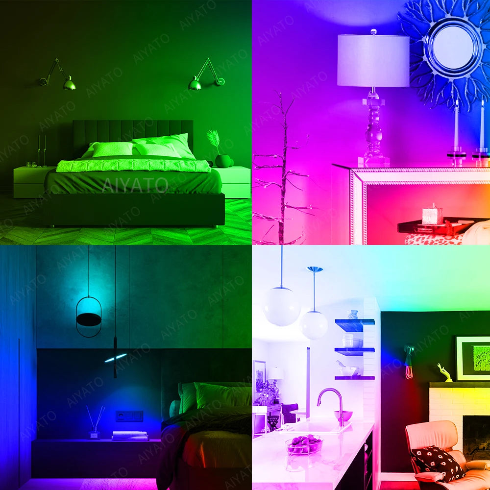 Tuya WIFI Bluetooth LED Bulb Smart Life APP Control Dimmable 9W 18W E27 220V RGB+CW+WW Color Change Lamps Compatible IOS/Android Deals 4 U   Deals 4 U