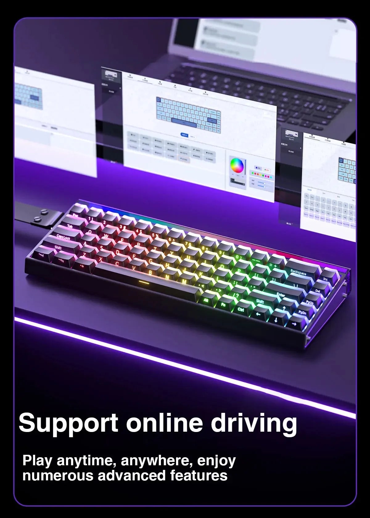 AULA HERO 68HE Magnetic Switch Keyboard RGB Gaming Mechanical Keyboard Rapid Trigger 8K Return Wired Esports Custom Keyboard Deals 4 U   Deals 4 U