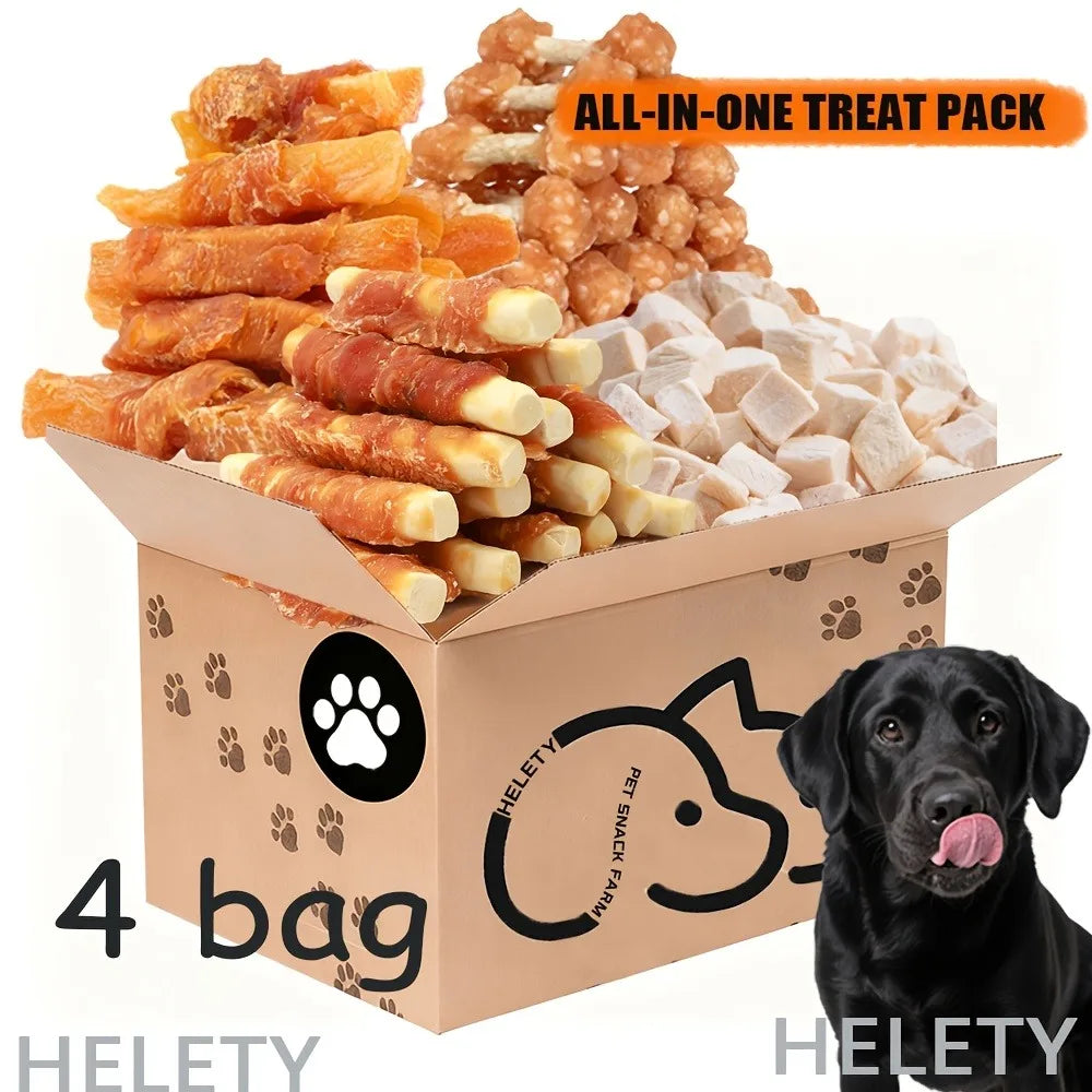 Dog Treats Assorted Pack – High-Protein Dried Chicken & Duck, Freeze-Dried Egg Yolk, Natural & Healthy Training Treats Specifically Designed for Puppies and Dogs, Grain-Free, Soft Chew Rewards, Suitable for Small, Medium, a Deals 4 U   Deals 4 U