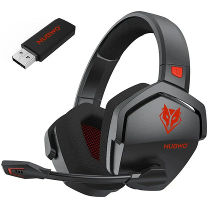 NUBWO G06 Pro Wireless Gaming Headset with Charging Station for Headset and PS5 Controller 17ms Low Latency Dynamic 50mm Drivers Deals 4 U  Gaming Accessories Deals 4 U