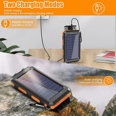 Solar Power Bank 80000mAh Portable Charging Poverbank External Battery Charger Strong Light LDE Light for All Smartphones Deals 4 U   Deals 4 U