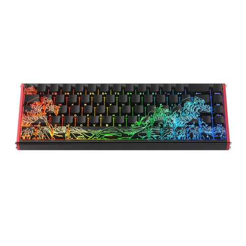 AJAZZ ALUX68 Magnetic Shaft Aluminum Alloy Esports Magnetic switch keyboard RGB hot-swappable DIY wired macro mode Hall effect