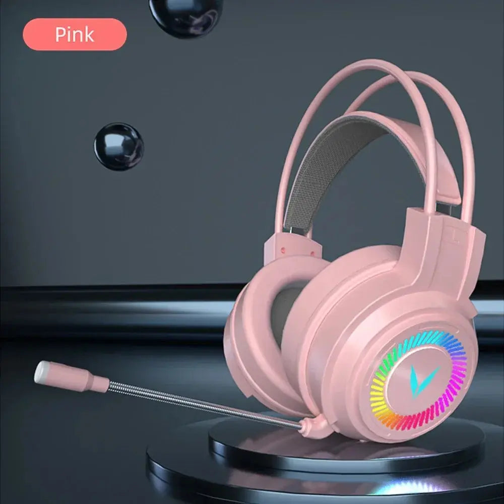 Gaming Headset Noise Canceling Microphone E-Sports Game 7.1 Stereo Surround Sound Wired Headphone for PS5 Xbox One Movie Music Deals 4 U  Gaming Accessories Deals 4 U