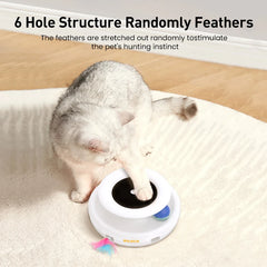ROJECO 2 in 1 Smart Cat Toys Automatic Feather Fun Ball Toy Set For Cat Dog 5 Modes Electronic Interactive Pet Toy Accessories Deals 4 U   Deals 4 U