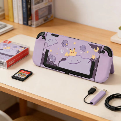 Cartoon Switch 2 Protective Case for Nintendo Switch 2 Glitter Purple Customize Joy-Con Console Case Can be inserted Dock Cover