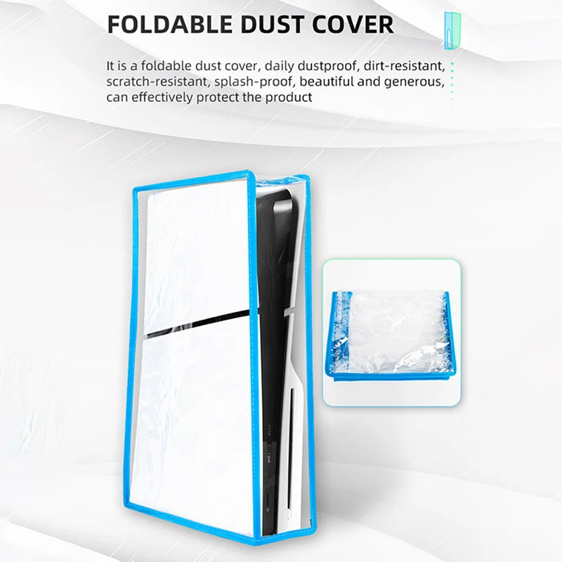 For PS5 Slim Console Dust Cover Dustproof Transparent Case Dustprevent Bag Game Accessories For Disc Version & Digital Edition