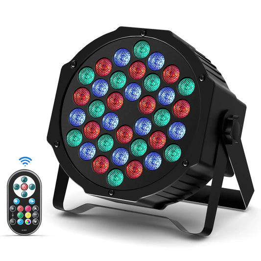 U'King 4PCS/8PCS 36LED Par Lights RGB LED DJ Stage Light with Remote Control DMX512 Sound Activated for Party Stage Effect Light Deals 4 U  RGB Hexagon Wall Lights Deals 4 U