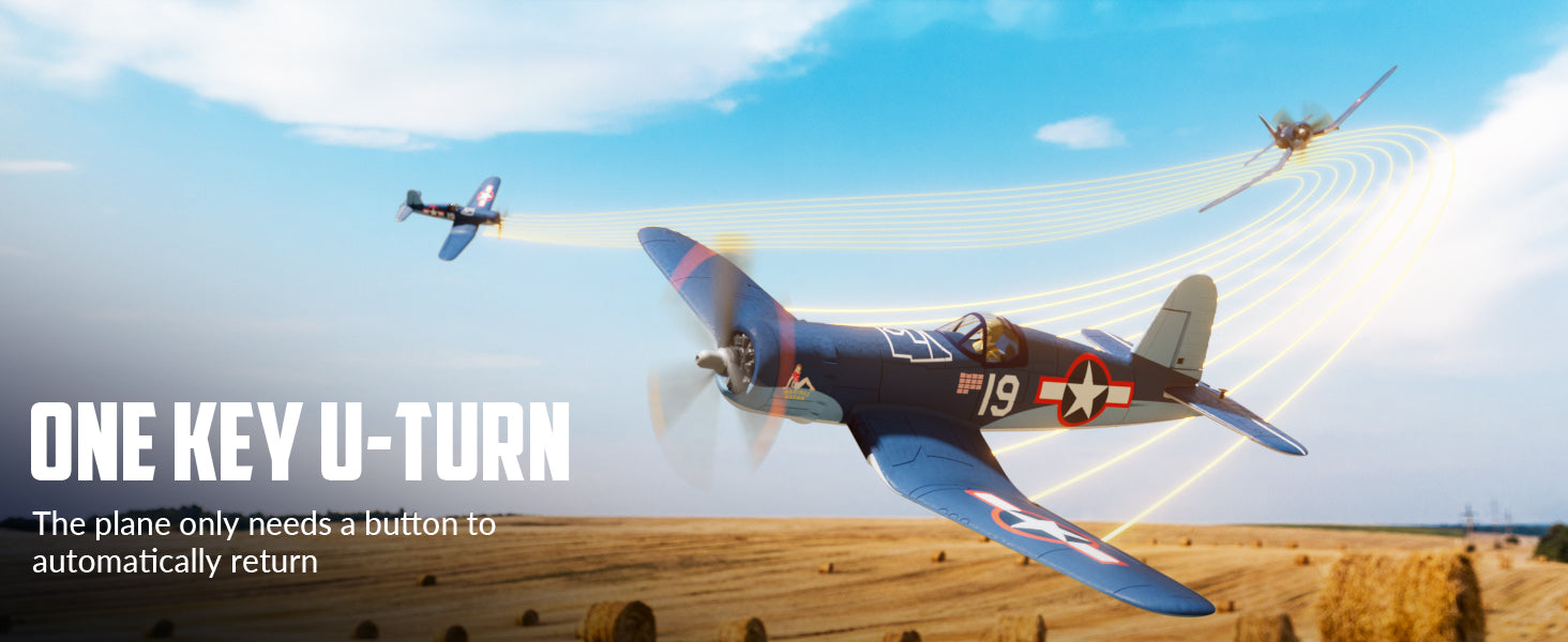 Volantexrc Brushless 500mm F4U Corsair RC Planes for Adults,Upgraded 4-CH RTF RC Plane,One-Key Aerobatic,Ideal for Outdoors Gift Deals 4 U   Deals 4 U