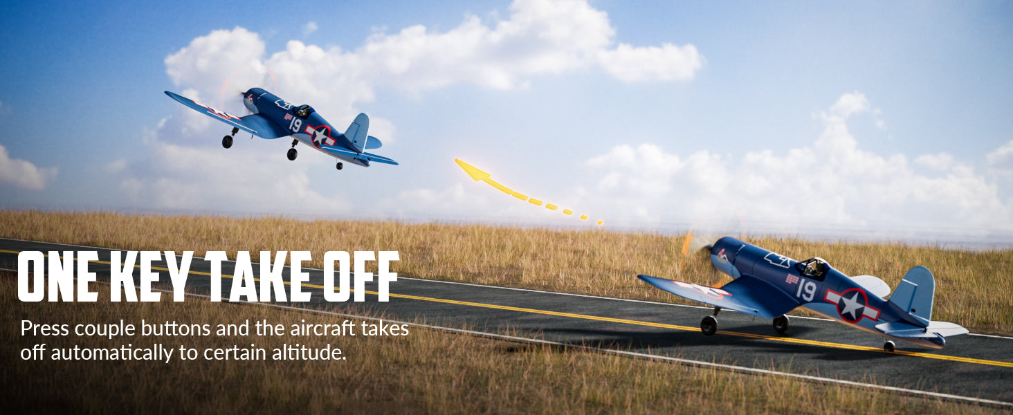 Volantexrc Brushless 500mm F4U Corsair RC Planes for Adults,Upgraded 4-CH RTF RC Plane,One-Key Aerobatic,Ideal for Outdoors Gift Deals 4 U   Deals 4 U