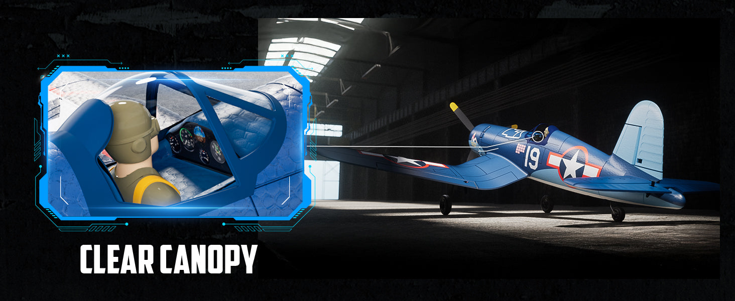 Volantexrc Brushless 500mm F4U Corsair RC Planes for Adults,Upgraded 4-CH RTF RC Plane,One-Key Aerobatic,Ideal for Outdoors Gift Deals 4 U   Deals 4 U